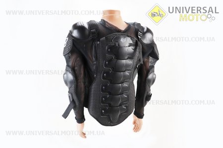 Жилет захисний "МОТОЧЕРЕПАХА" c налокотниками чорний-XXL. FOX (Мотоекіпировка / UM3550-V83)