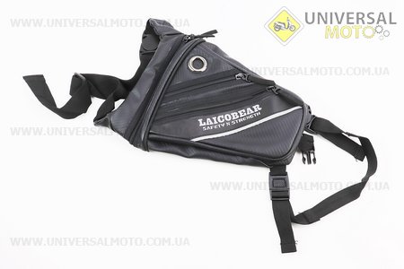 УЦІНКА Мото сумка стегна 25x29х6см, Чорна (незначний дефект замку). LAICO BEAR (Мотоекіпировка / UM3551-V78)