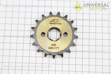 Зірка передня CG / CB-428H-17T "гартована". MARATHON (Запчастини на мотоцикл Viper 125-150J / UM3560-V28)