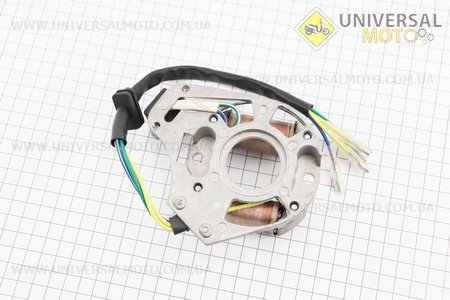Статор магнето (генератора) (2 котушки роз'єм "мама 3+1"). Китай (Запчастини для мопеда Дельта / UM3570-V85)