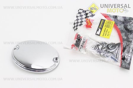 Кришка (овальна, пластик) правої кришки двигуну, хром. TMMP (Запчастини для мопеда Дельта / UM3571-V82)