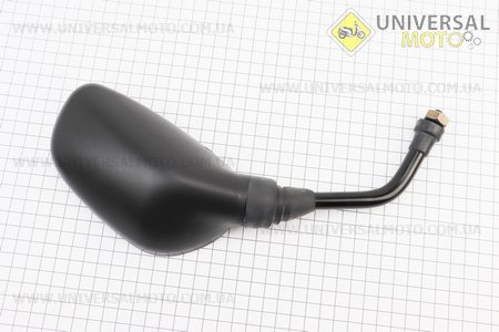 PULSAR P-180сс Дзеркало ліве чорне "крапля", м10 "DJ221003". BAJAJ (Запчастини на мотоцикли Bajaj / UM3583-V01)