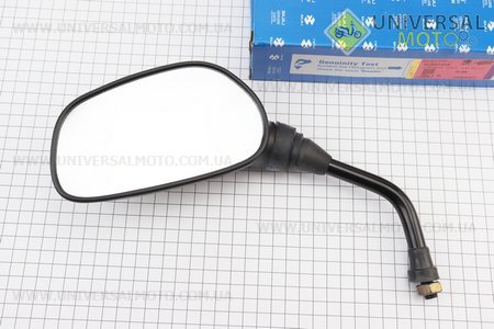 PULSAR P-180сс Дзеркало ліве чорне "крапля", м10 "DJ221003". BAJAJ (Запчастини на мотоцикли Bajaj / UM3583-V01)