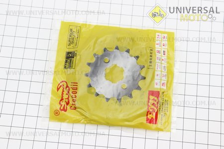 Зірка передня 520H-15T (шліц 4мм), PULSAR P-180/NS-200/AVENGER 220cм3. Crocodil (Запчастини на мотоцикли Bajaj / UM3583-V05)