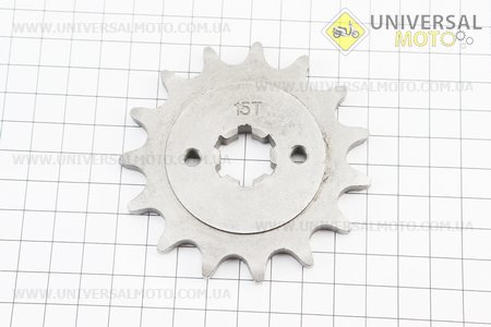 Зірка передня 520H-15T (шліц 4мм), PULSAR P-180/NS-200/AVENGER 220cм3. Crocodil (Запчастини на мотоцикли Bajaj / UM3583-V05)