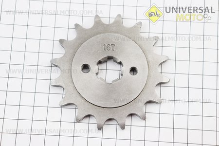 Зірка передня 520H-16T (шліц 4мм), PULSAR P-180/NS-200/AVENGER 220cм3. Китай (Запчастини на мотоцикли Bajaj / UM3583-V06)
