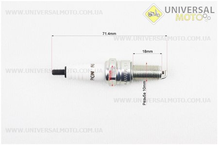 Свічка 4Т RG41C - M10 L18 - BOXER BM / ВМX 150cc "DG111008". BAJAJ (Мото свічка / UM3583-V16)