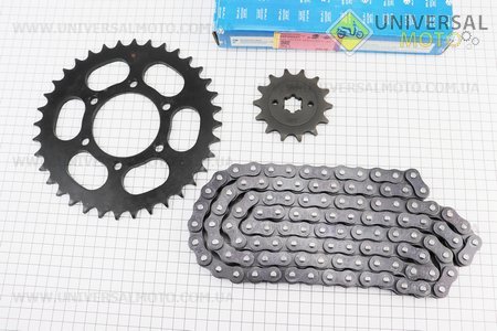 AVENGER - 220сс Зірки, ланцюг комплект - 520H-110L + 36T + 14T (в коробці) "36PD0021". BAJAJ (Запчастини на мотоцикли Bajaj / UM3583-V18)