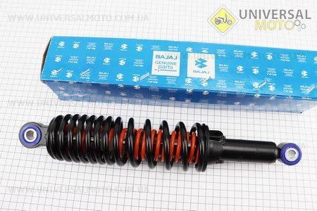 BOXER BM / ВМX 150cc Амортизатор задній 340мм * d63мм (втулка 12мм / втулка 10мм) регульований, чорний "PF122028". BAJAJ (Запчастини на мотоцикли Bajaj / UM3583-V34)