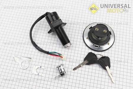 Pantera 200 S/N Замки комплект (запалювання, сидіння, кришка бака). Китай (Запчастини на мотоцикли Geon / UM3590-V10)