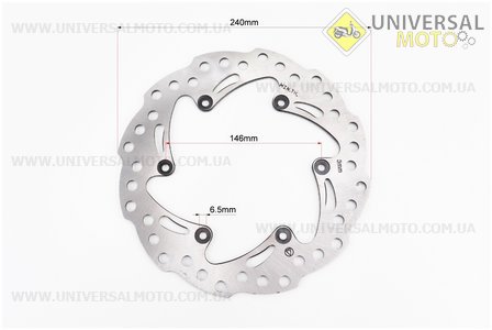 X-Road 200-250 Диск гальмівний задній D-240мм. Китай (Запчастини на мотоцикли Geon / UM3590-V66)