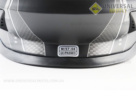 Шолом кросовий/ендуро/АТV зі склом BLD-819-7 М (57-58см), ЧОРНИЙ матовий з біло-сірим малюнком. BLD (Шоломи / UM3600-V16)