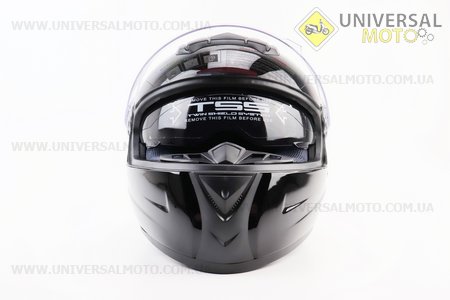 Шолом інтеграл, закритий+окуляри BLD-М61 S (55-56см), ЧОРНИЙ глянець. BLD (Шоломи / UM3600-V39)