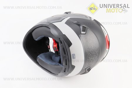 Шолом інтеграл, закритий+окуляри BLD-М61 М (57-58см), ЧОРНИЙ матовий з сірим малюнком. BLD (Шоломи / UM3600-V41)