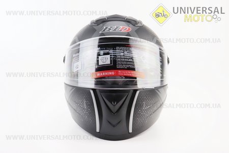 Шолом інтеграл, закритий+окуляри BLD-М61 М (57-58см), ЧОРНИЙ матовий з сірим малюнком. BLD (Шоломи / UM3600-V41)