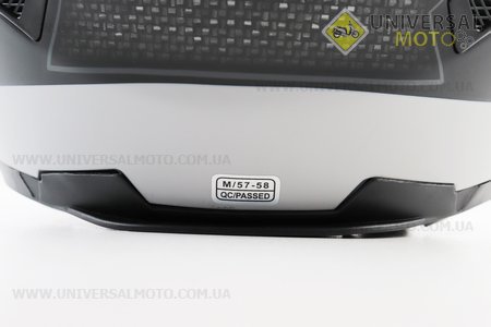 Шолом інтеграл, закритий+окуляри BLD-М61 М (57-58см), ЧОРНИЙ матовий з сірим малюнком. BLD (Шоломи / UM3600-V41)