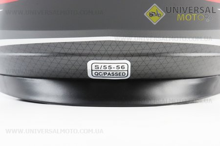 Шолом інтеграл, закритий BLD-М65 S (55-56см), ЧОРНИЙ матовий з червоним малюнком. BLD (Шоломи / UM3600-V47)