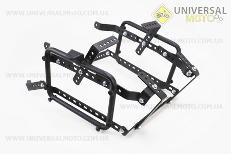 Кофри бічні (пластмасові) 470*230*370мм, кріпл. рамка універсальна, чорні матові S-66. YUNMING (Кофри / UM3600-V74)