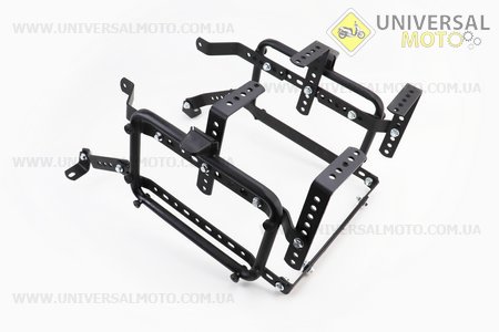 Кофри бічні (пластмасові) 470*230*370мм, кріпл. рамка універсальна, чорні матові S-66. YUNMING (Кофри / UM3600-V74)