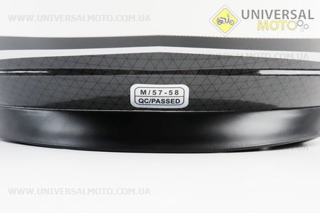 Шолом інтеграл, закритий BLD-М65 М (57-58см), БІЛИЙ глянець з червоно-чорним малюнком. BLD (Шоломи / UM3601-V17)