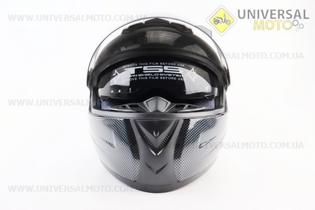 Шолом інтеграл, закритий+окуляри BLD-М61 S (55-56см), "КАРБОН" глянець. BLD (Шоломи / UM3601-V20)