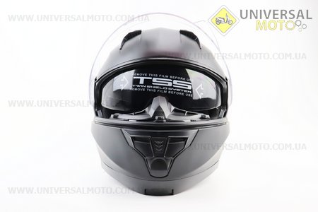 Шолом модуляр, закритий з відкидним підборіддям+відкидні окуляри BLD-162 М (57-58см), ЧОРНИЙ матовий. BLD (Шоломи / UM3601-V22)