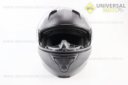 Шолом модуляр, закритий з відкидним підборіддям+відкидні окуляри BLD-162 М (57-58см), ЧОРНИЙ матовий. BLD (Шоломи / UM3601-V22)