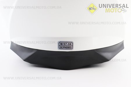 Шолом модуляр, закритий з відкидним підборіддям+відкидні окуляри BLD-162 М (57-58см), БІЛИЙ глянець. BLD (Шоломи / UM3601-V23)