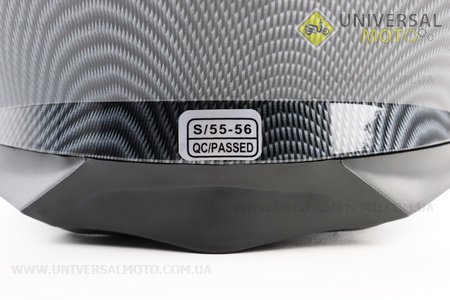 Шолом модуляр, закритий з відкидним підборіддям+відкидні окуляри BLD-162 S (55-56см), "КАРБОН" глянець. BLD (Шоломи / UM3601-V24)