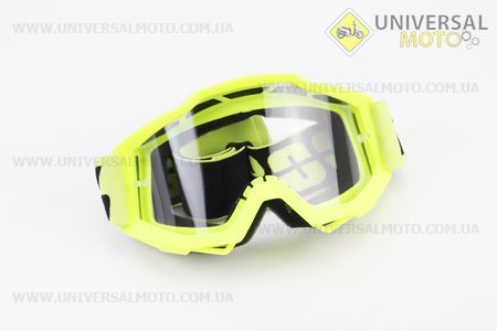 Окуляри кросові/ендуро/АТV, салатові (прозоре скло). 100% (Разное / UM3601-V38)