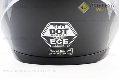 Шолом закритий (сертифікації DOT/ECE) + відкидні окуляри SCO-M67 S-чорний матовий з червоно-сірим малюнком. SCORPION (Шоломи / UM3601-V60)