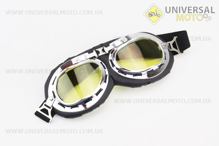 Окуляри "РЕТРО", чорно-сріблясті (жовте скло), MT-006. Китай (Разное / UM3601-V85)