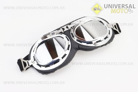 Окуляри "РЕТРО", чорно-сріблясті (дзеркальне скло), MT-006. Китай (Разное / UM3601-V86)