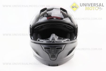 Шолом модуляр, закритий з відкидним підборіддям+відкидні окуляри BLD-162 М (57-58см), ЧОРНИЙ глянець. BLD (Шоломи / UM3601-V98)