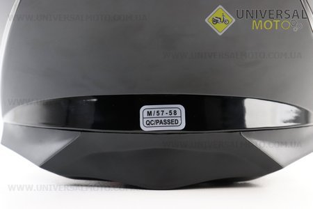 Шолом модуляр, закритий з відкидним підборіддям+відкидні окуляри BLD-162 М (57-58см), ЧОРНИЙ глянець. BLD (Шоломи / UM3601-V98)