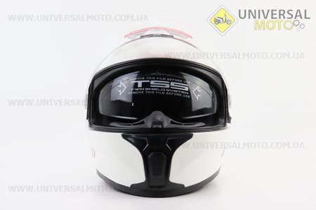 Шолом інтеграл, закритий (сертифікація DOT)+відкидні окуляри BLD-М66 S (55-56см), БІЛИЙ глянець. BLD (Шоломи / UM3602-V06)