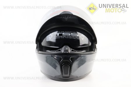 Шолом інтеграл, закритий (сертифікація DOT)+відкидні окуляри BLD-М66 S (55-56см), "КАРБОН" глянець. BLD (Шоломи / UM3602-V07)