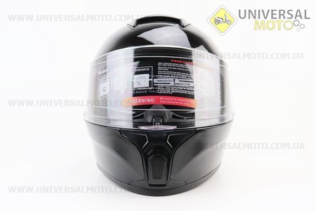 Шолом інтеграл, закритий (сертифікація DOT)+відкидні окуляри BLD-М66 S (55-56см), ЧОРНИЙ глянець. BLD (Шоломи / UM3602-V08)