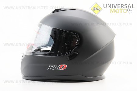 Шолом інтеграл, закритий (сертифікація DOT)+відкидні окуляри BLD-М66 S (55-56см), ЧОРНИЙ матовий. BLD (Шоломи / UM3602-V09)