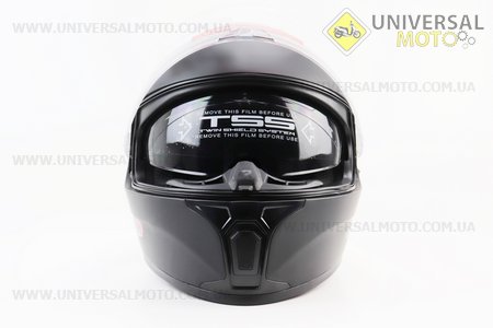 Шолом інтеграл, закритий (сертифікація DOT)+відкидні окуляри BLD-М66 S (55-56см), ЧОРНИЙ матовий. BLD (Шоломи / UM3602-V09)