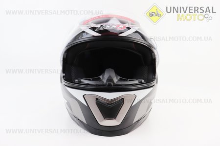 Шолом інтеграл, закритий BLD-M62 S (55-56см), ЧОРНИЙ глянець з біло-сірим малюнком. BLD (Шоломи / UM3602-V37)