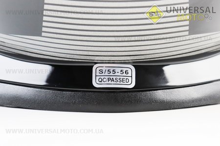 Шолом інтеграл, закритий BLD-M62 S (55-56см), ЧОРНИЙ глянець з біло-сірим малюнком. BLD (Шоломи / UM3602-V37)