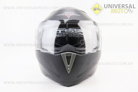 Шолом модуляр, закритий з відкидним підборіддям+відкидні окуляри BLD-158 М (57-58см), ЧОРНИЙ матовий. BLD (Шоломи / UM3602-V47)