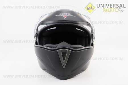 Шолом модуляр, закритий з відкидним підборіддям+відкидні окуляри BLD-158 М (57-58см), ЧОРНИЙ матовий. BLD (Шоломи / UM3602-V47)