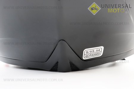 Шолом модуляр, закритий з відкидним підборіддям+відкидні окуляри BLD-158 S (55-56см), ЧОРНИЙ глянець. BLD (Шоломи / UM3602-V48)