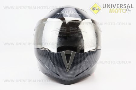 Шолом модуляр, закритий з відкидним підборіддям+відкидні окуляри BLD-158 М (57-58см), "КАРБОН" глянець. BLD (Шоломи / UM3602-V53)