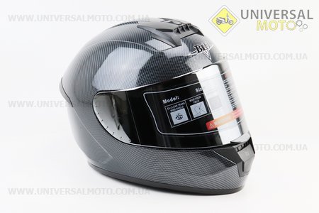 Шолом інтеграл, закритий BLD-M63 S (55-56см), "КАРБОН" глянець. BLD (Шоломи / UM3602-V64)