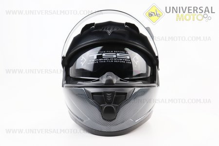 Шолом інтеграл, закритий (сертифікація DOT)+відкидні окуляри BLD-M67 S (55-56см), "КАРБОН" глянець. BLD (Шоломи / UM3602-V73)