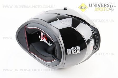 Шолом інтеграл, закритий (сертифікація DOT)+відкидні окуляри BLD-M67 S (55-56см), ЧОРНИЙ глянець. BLD (Шоломи / UM3602-V74)