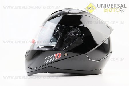 Шолом інтеграл, закритий (сертифікація DOT)+відкидні окуляри BLD-M67 S (55-56см), ЧОРНИЙ глянець. BLD (Шоломи / UM3602-V74)